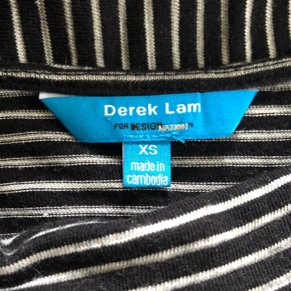 Derek Lam Black striped blouson dress XS - Picture 5 of 5